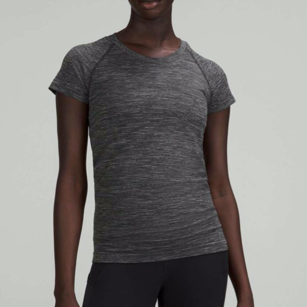 Lululemon Swiftly Tech Short Sleeve Shirt 2.0 Wee Are From Space Graphite Grey